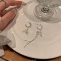 Faux Pearl Ocean Fishtail Tassel Drop Earrings Asymmetrical Light Luxury Animal Design view 3