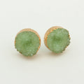 Gold Tone Round Crystal Cluster Stud Earrings in Eight Color Options view 9