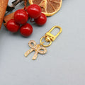 Zinc Alloy Crystal Bow Keychain Bag Charm view 6