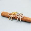 Zinc Alloy Crystal Bow Keychain Bag Charm view 4