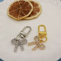 Zinc Alloy Crystal Bow Keychain Bag Charm view 3