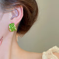 Alloy Enamel C-Shaped Flower Clip-on Earrings Fresh Minimalist Fashion Ear Jewelry view 3