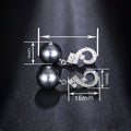 New Symmetrical Womens Dangle Earrings Faux Pearl Light Luxury Dark Niche Fashion Jewelry view 4
