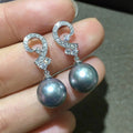 New Symmetrical Womens Dangle Earrings Faux Pearl Light Luxury Dark Niche Fashion Jewelry view 1