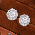 Women's Geometric Octagon Stud Earrings Elegant Delicate Fashion Jewelry Accessories view 3