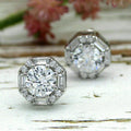 Women's Geometric Octagon Stud Earrings Elegant Delicate Fashion Jewelry Accessories view 5