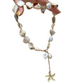 Irregular Shell And Starfish Pendant Jewelry Set, Beach Vacation Collarbone Necklace view 5