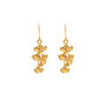 Vintage Ethnic Gold Alloy Ginkgo Leaf Tassel Dangle Earrings For Women Light Luxury Statement Earrings view 5