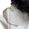 Alloy Rhinestone Enamel Flower Pendant Necklace For Women Light Luxury Clavicle Chain view 5