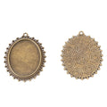 30x40mm Zinc Alloy Oval Bezel Charm Pendant for DIY Necklace Bracelet Jewelry Making view 3