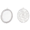 30x40mm Zinc Alloy Oval Bezel Charm Pendant for DIY Necklace Bracelet Jewelry Making view 2