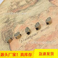 Double-Sided Lip Alloy Large Hole Bead Pendant 9x7mm