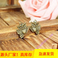Double-Sided Owl Alloy Charm Pendant 19x17mm