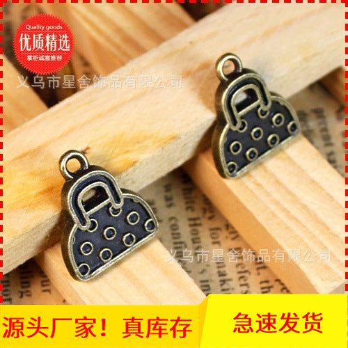 18x15mm Vintage Alloy Handbag Charm Pendant