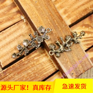 42x15mm Alloy Plum Blossom Branch Charm Pendant