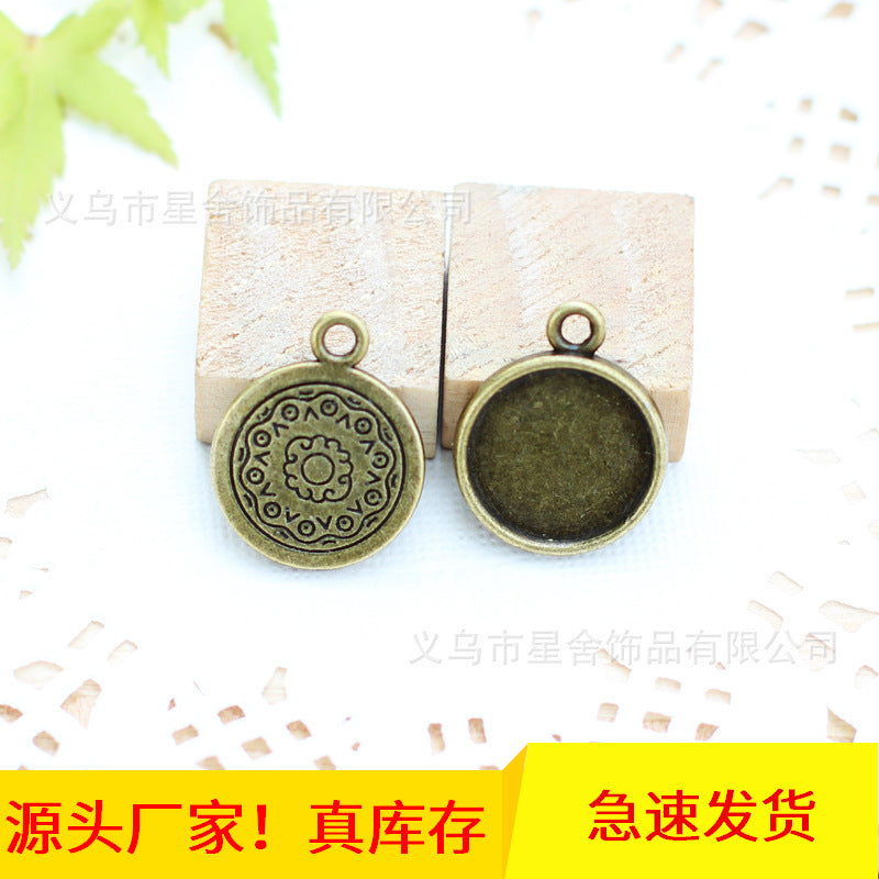 Alloy Cabochon Tray Bezel Setting for 14mm Cabochon