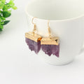 Gold Tone Irregular Crystal Cluster Drop Earrings in Five Colors view 6