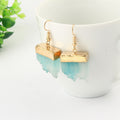 Gold Tone Irregular Crystal Cluster Drop Earrings in Five Colors view 10
