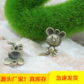 Cute Cartoon Mouse Alloy Charm Pendant 21x14mm