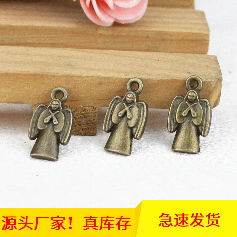 Mini Angel Alloy Charm Pendant 18x10mm