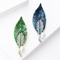 Alloy Double Leaf Brooch Pin For Women's Clothing And Accessories view 3