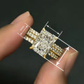 Elegant Three Piece Ring Set For Wedding And Engagement, Premium Bridal Jewelry view 4