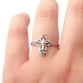 Niche Design Women's Distressed Fashion Ring, Trendy Commuter Statement Finger Jewelry view 3