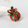 Red Green Christmas Ornament Gift Metal Brooch Pin view 3