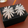 Copper Zircon Butterfly Teardrop Stud Earrings Vintage Palace Light Luxury Fashion Jewelry view 3