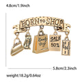 Alloy Shopping Tag Brooch Pin With Fashionable Statement Design view 6