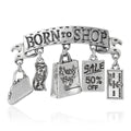 Alloy Shopping Tag Brooch Pin With Fashionable Statement Design view 2