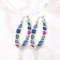 Dopamine Color Heart Geometric Earrings For Women, Eye Catching Chic Niche Fashion Jewelry view 2