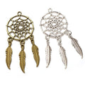 4g Alloy Dreamcatcher Feather Pendant Charms For DIY Necklace Bracelet Jewelry Making view 5