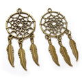 4g Alloy Dreamcatcher Feather Pendant Charms For DIY Necklace Bracelet Jewelry Making view 3