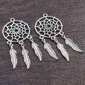 4g Alloy Dreamcatcher Feather Pendant Charms For DIY Necklace Bracelet Jewelry Making view 2