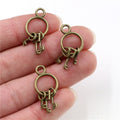 27x13mm Mini Alloy Key Pendant Charm, 1.5g DIY Necklace Bracelet Jewelry Accessories view 3