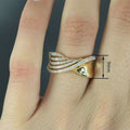 European Korean Niche Punk Line Design Ring For Women Fashion Personality Statement Finger Ring view 4