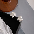 Elegant Luxury French Style Pearl Rhinestone Flower Ball Cluster Alloy Stud Women's Fashion Earrings view 2