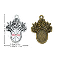 10x14mm Zinc Alloy Oval Bezel Charm Pendant for DIY Necklace Bracelet Jewelry Making view 1
