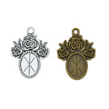 10x14mm Zinc Alloy Oval Bezel Charm Pendant for DIY Necklace Bracelet Jewelry Making view 4