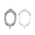 30x40mm Zinc Alloy Oval Bezel Charm Pendant No.861187 for DIY Necklace Bracelet Jewelry Making view 3