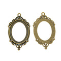 30x40mm Zinc Alloy Oval Bezel Charm Pendant No.861187 for DIY Necklace Bracelet Jewelry Making view 4