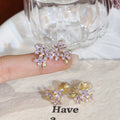 Sweet Dopamine Enamel Flower Alloy Stud Earrings With Silver Pins Fresh Floral Jewelry view 4