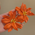 Acrylic Flower Stud Earrings For Women Vacation Style Sweet Fresh Floral Ear Jewelry view 4