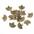 Alloy Fan Shaped Charm Pendant 20x16mm 1.7g For DIY Handmade Necklace Bracelet Accessories view 3