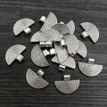 Alloy Fan Shaped Charm Pendant 20x16mm 1.7g For DIY Handmade Necklace Bracelet Accessories view 2