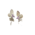 Chic Purple Hollow Butterfly Copper Tassel Drop Earrings For Women Light Luxury Jewelry view 5