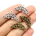 14x26mm 1g Alloy Three Loop Vintage Pattern Pendant Connector For DIY Necklace Bracelet Charms view 5