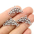14x26mm 1g Alloy Three Loop Vintage Pattern Pendant Connector For DIY Necklace Bracelet Charms view 2