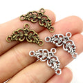 14x26mm 1g Alloy Three Loop Vintage Pattern Pendant Connector For DIY Necklace Bracelet Charms view 1
